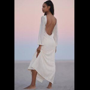 Brand New Palmacea Rue Long-Sleeve Open-Back Maxi Dress